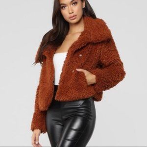 teddy jacket fashion nova